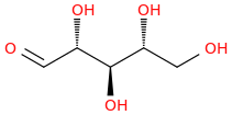 D-ribose molecular structure