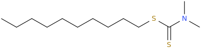 DECYL DIMETHYLDITHIOCARBAMATE molecular structure