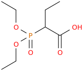 DIETHYLPHOSPHONOBUTANOIC ACID molecular structure