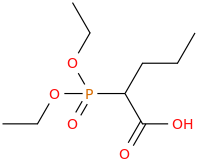 DIETHYLPHOSPHONOPENTANOIC ACID molecular structure