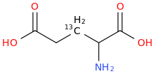 DL-GLUTAMIC ACID-3-13C molecular structure