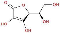 DL-ascorbic acid molecular structure