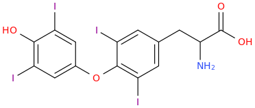 DL-thyroxin molecular structure