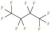 Decafluorobutane molecular structure