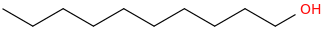 Decanol molecular structure