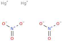 Dimercury dinitrate molecular structure