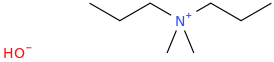 Dimethyldipropylammonium hydroxide molecular structure