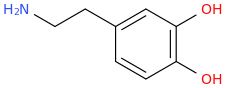 Dopamine molecular structure