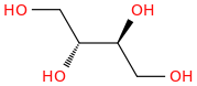 Erythritol molecular structure