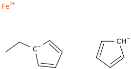 Ethylferrocene structure