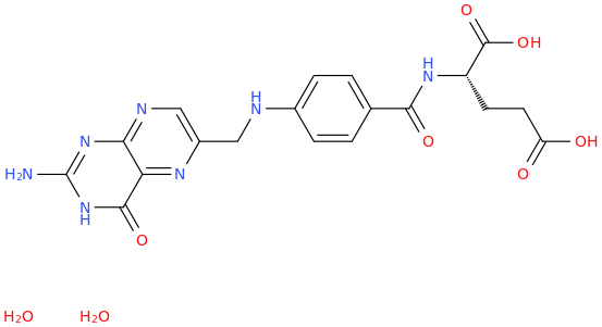 FOLIC ACID DIHYDRATE molecular structure