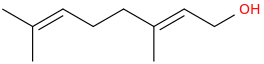 GERANIOL molecular structure