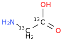 GLYCINE-13C2 molecular structure