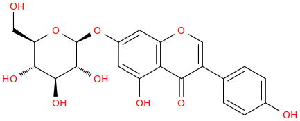 Genistin molecular structure