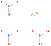Gold trinitrate molecular structure