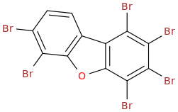 HEXABROMODIBENZOFURAN molecular structure