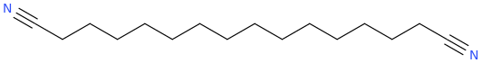 Hexadecanedinitrile molecular structure