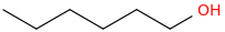 Hexanol molecular structure
