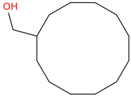 Hydroxymethylcyclododecane molecular structure