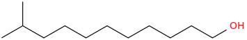 Isododecanol molecular structure