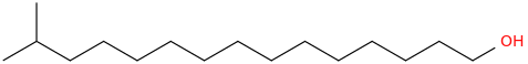 Isohexadecanol molecular structure