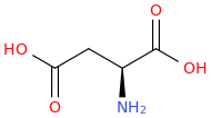 L-ASPARTIC ACID molecular structure