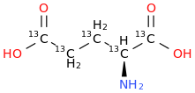 L-GLUTAMIC ACID-13C5 molecular structure
