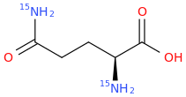 L-GLUTAMINE-15N2 molecular structure