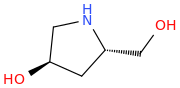 L-Hydroxy Prolinol molecular structure