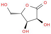 L-Ribono-1,4-lactone molecular structure