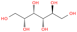 L-SORBITOL molecular structure