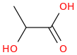 Lactic acid molecular structure