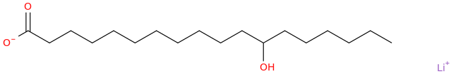 Lithium 12-hydroxystearate molecular structure