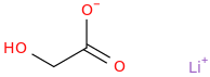 Lithium hydroxyacetate molecular structure