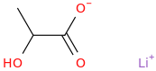 Lithium lactate molecular structure