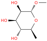 METHYL ALPHA-L-RHAMNOPYRANOSIDE molecular structure