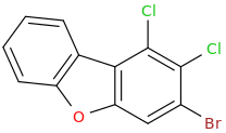 MONOBROMO-DICHLORODIBENZOFURAN molecular structure