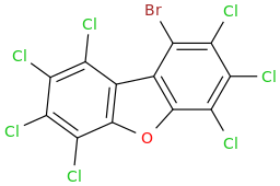 MONOBROMO-HEPTACHLORODIBENZOFURAN molecular structure