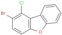 MONOBROMO-MONOCHLORODIBENZOFURAN molecular structure