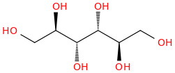 Mannitol molecular structure