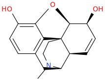Morphine molecular structure