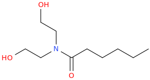 N,N-bis(2-hydroxyethyl)hexanamide molecular structure