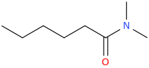 N,N-dimethylhexanamide molecular structure