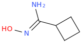 N'-hydroxycyclobutanecarboximidamide molecular structure