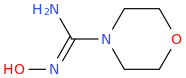 N'-hydroxymorpholine-4-carboximidamide molecular structure