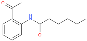 N-(2-acetylphenyl)hexanamide molecular structure