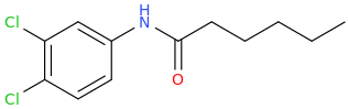 N-(3,4-dichlorophenyl)hexanamide molecular structure