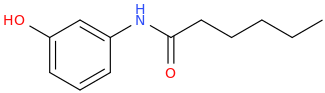 N-(3-hydroxyphenyl)hexanamide molecular structure