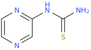 N-Pyrazinylthiourea molecular structure