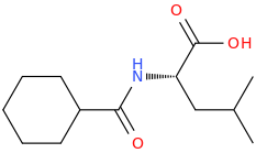 N-cyclohexanoylleucine molecular structure